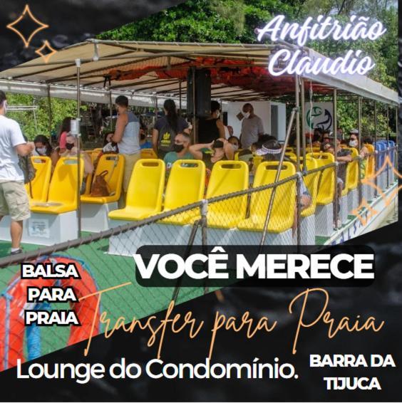ריו דה ז'ניירו Barra Da Tijuca - 9 - Flat Premium Com Cozinha, Fogao Cooktop, Geladeira Grande, Smart Tv Grande, Lindo E Muitissimo Confortavel, Balsa Para A Praia Gratis E Estacionamento Gratuito מראה חיצוני תמונה